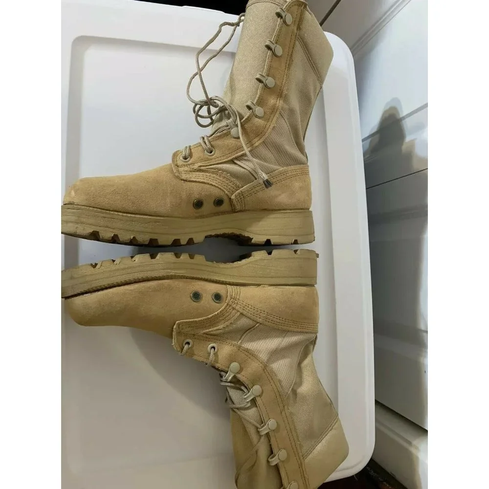 Vibram Men’s Sz 5W Desert Combat Work‎ Boots Tan